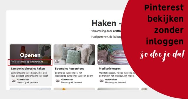 pinterest bekijken zonder inloggen